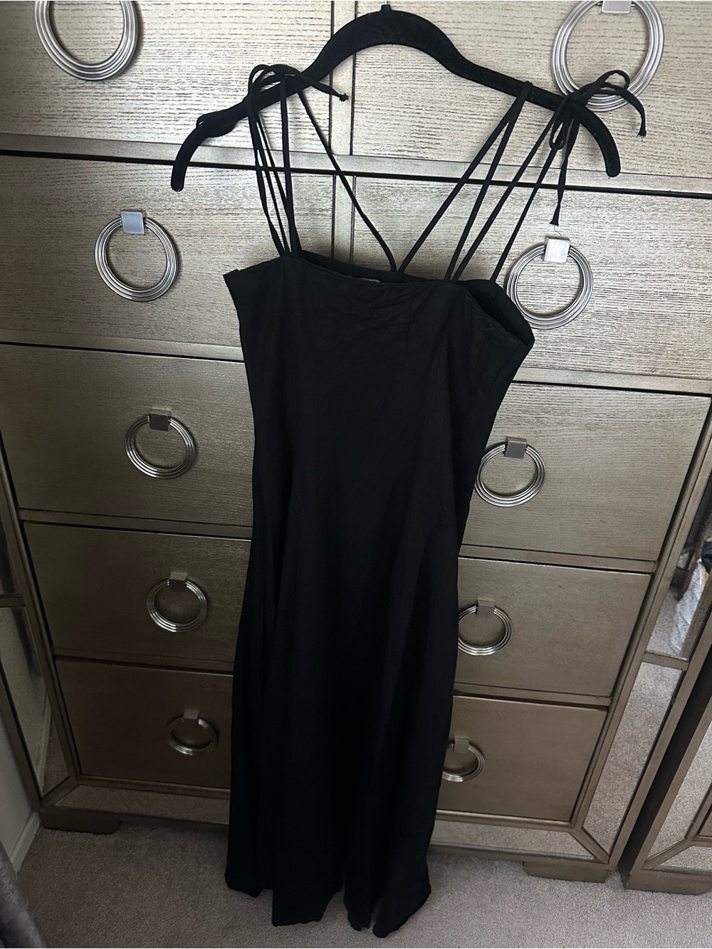 🛍️SALE🛍️ Mavi Black Strappy Cotton Maxi Dress - Picture 3 of 5